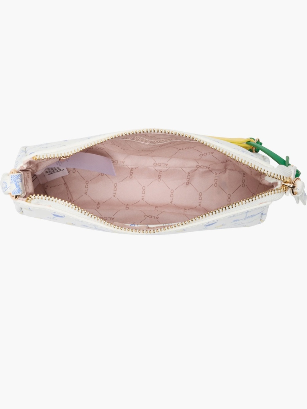 Aldo sardine and lemon shoulder bag with lemon pouch - Picture 5 of 6